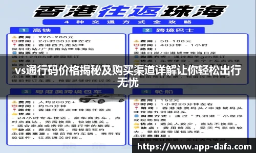 vs通行码价格揭秘及购买渠道详解让你轻松出行无忧